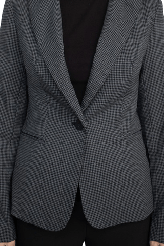 Premise Notched Collar One Button Knit Blazer - By Baano