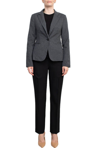 Premise Notched Collar One Button Knit Blazer - By Baano