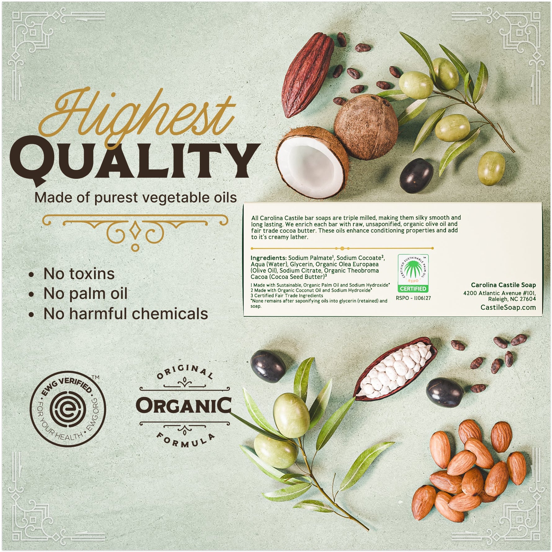 Castile Bar Soap - Gentle Unscented