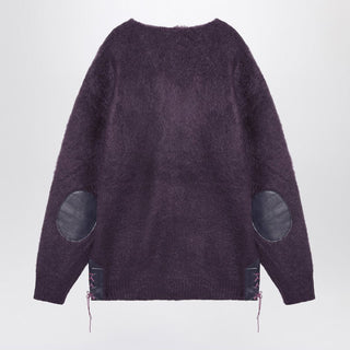 Cardigan Viola In Misto Mohair - By Baano