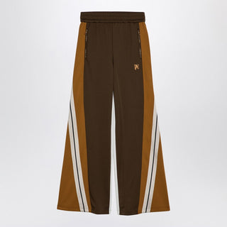 Brown/Ochre Colour-Block Wide Trousers - By Baano