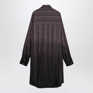 Checkered Chemisier Dress With Logo - By Baano