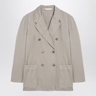 Beige Double-Breasted Cotton Jacket - By Baano