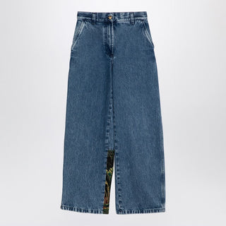 Baggy Jeans With Jungle Insert