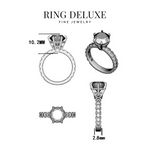 3.5ct Round Cut Moissanite Double Hidden Halo Engagement Ring Ring Deluxe Fine Jewelry