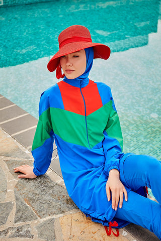 Woven Sax Burkini Modest Swimwear M2306 - By Baano