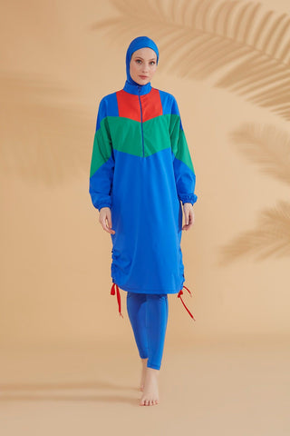 Woven Sax Burkini Modest Swimwear M2306 - By Baano