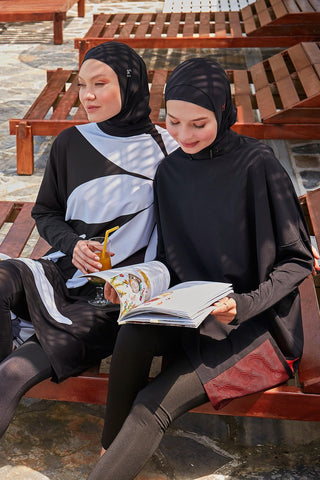Lycra Navy Burkini Modest Swimwear M2323 - By Baano