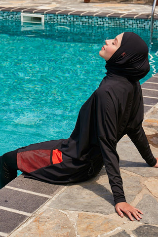 Lycra Navy Burkini Modest Swimwear M2323 - By Baano
