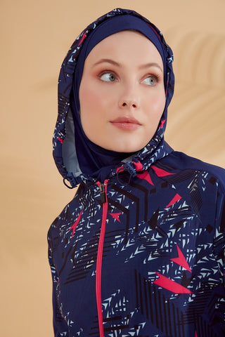 Woven Navy Burkini Modest Swimwear M2328 - By Baano