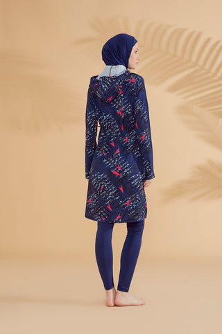 Woven Navy Burkini Modest Swimwear M2328 - By Baano