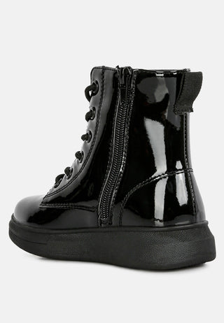 Patent Pu Ankle Boot