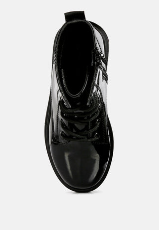 Patent Pu Ankle Boot