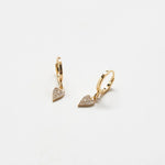 Pavé Heart Huggie Earrings