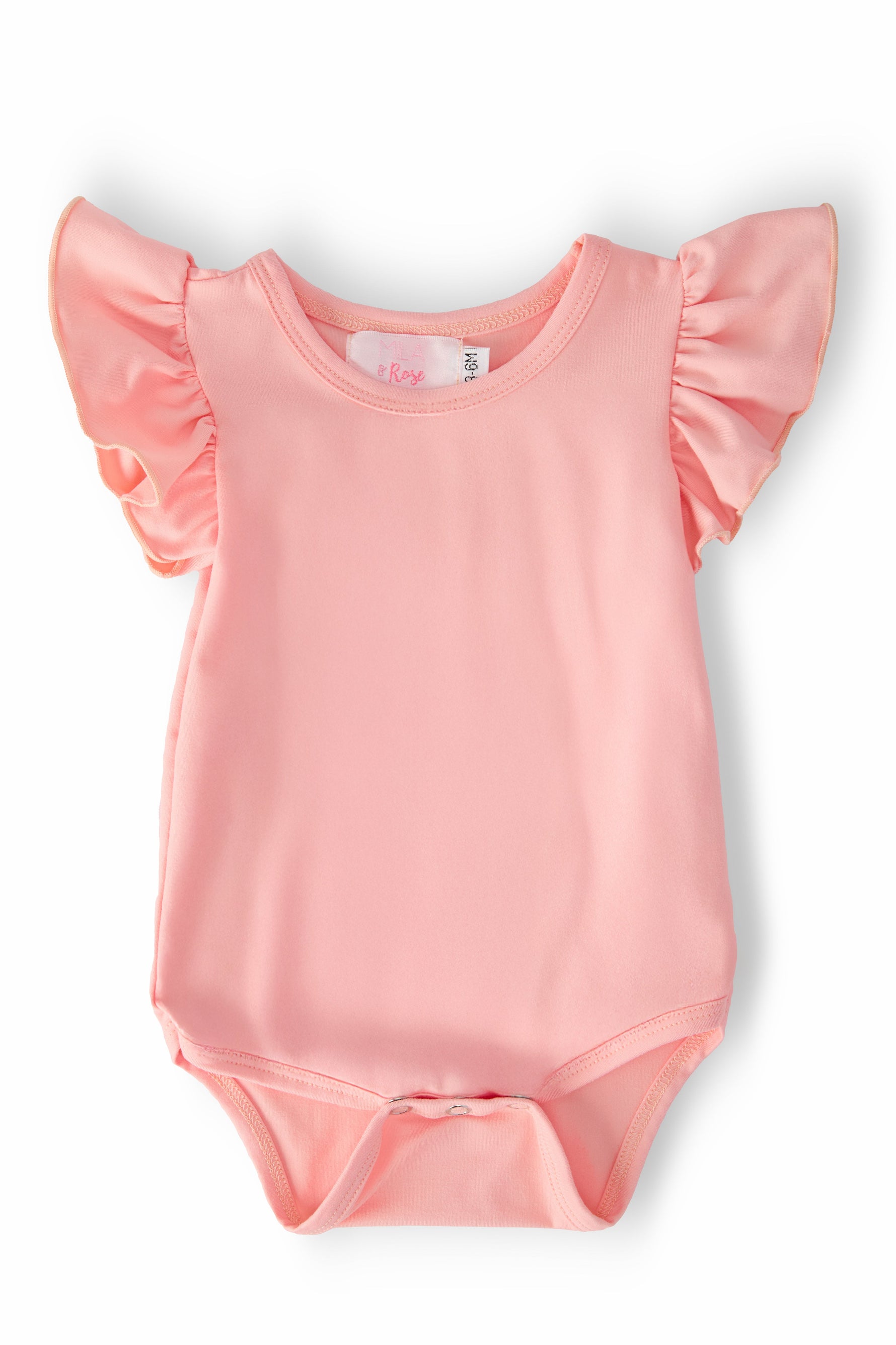 Peach S/S Flutter Bodysuit