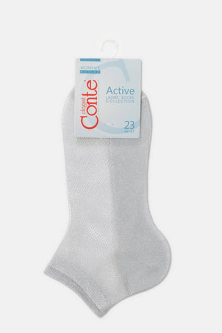Ankle Socks Conte Active - 277 Viscose With Openwork Weaving - By Baano