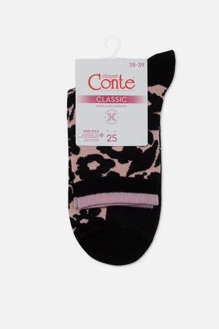 Cotton Socks Conte Classic 441 - Floral Pattern - By Baano