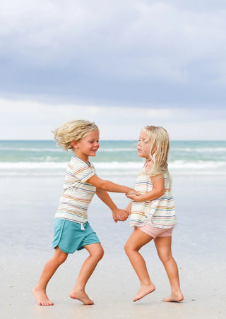 Kid's Coastal Stripe Set - By Baano