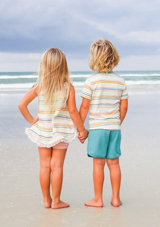 Kid's Coastal Stripe Set - By Baano