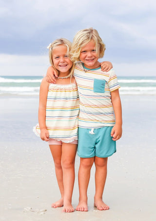 Kid's Coastal Stripe Set - By Baano