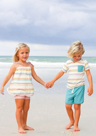 Kid's Coastal Stripe Set - By Baano