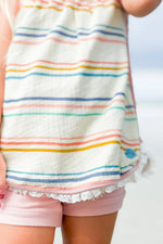 Girls Coastal Stripe Tank Top Set - By Baano