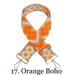 The James | Clear with Brown Trim Sling Bag - Pick Your Strap