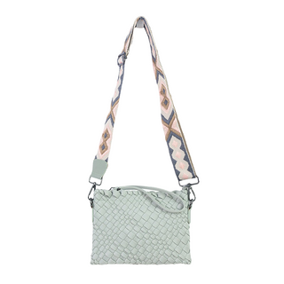 The Bella Woven Neoprene Crossbody - Gray