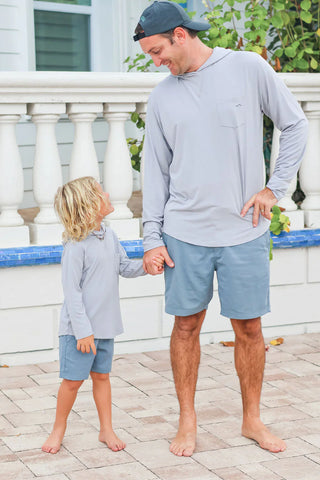 Kid's Breezy Bamboo Hoodie Smoke - By Baano