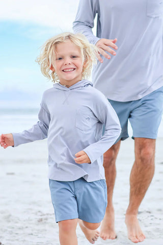 Kid's Breezy Bamboo Hoodie Smoke - By Baano