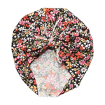 Lillian | Black Floral | Classic Headwrap