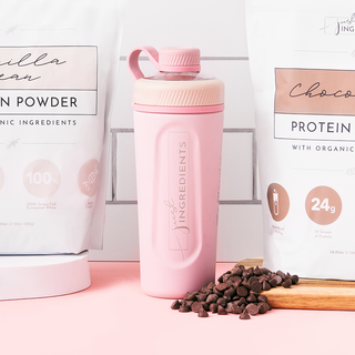 Pink Stainless Steel Shaker Bottle (26oz) - By Baano