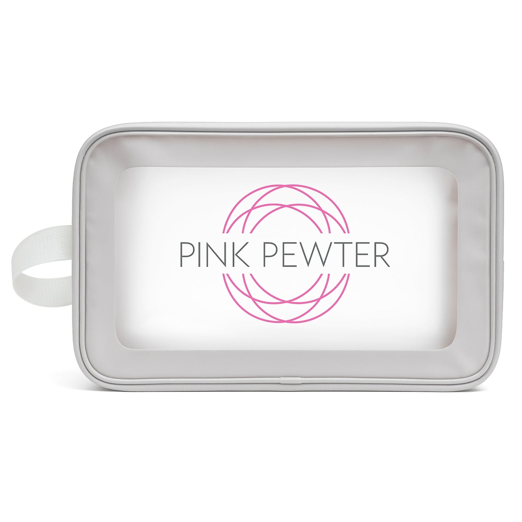 Pink Pewter Clear View Travel Bag