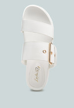 Gound Platform Lug Sole Metal Buckle Sandals