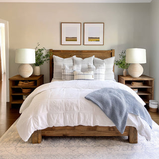 Weathered Cream Round Table Lamp Decor Steals