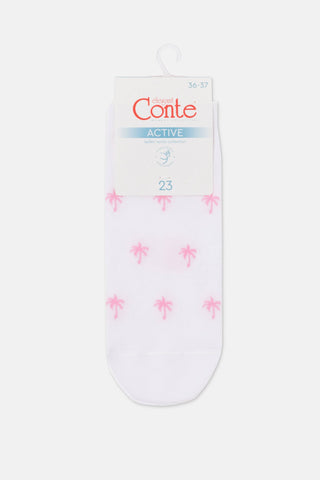 Cotton Ankle Socks Conte Active - 589 Palm Trees - By Baano