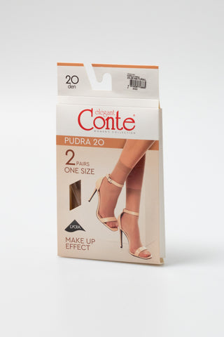 Socks Conte Pudra 20 Den (2 pairs) - By Baano