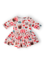 Puppy Love 3/4 Sleeve Twirl Bodysuit