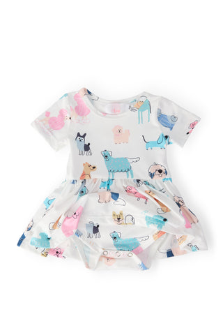 Puppy Pals S/S Twirl Bodysuit - By Baano