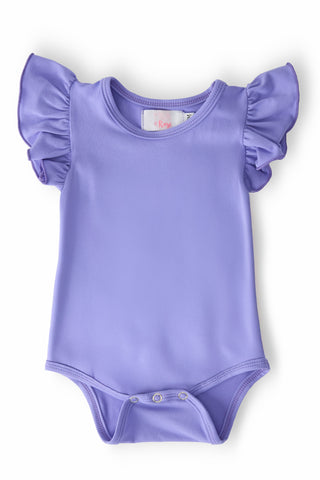 Periwinkle S/S Flutter Bodysuit - By Baano