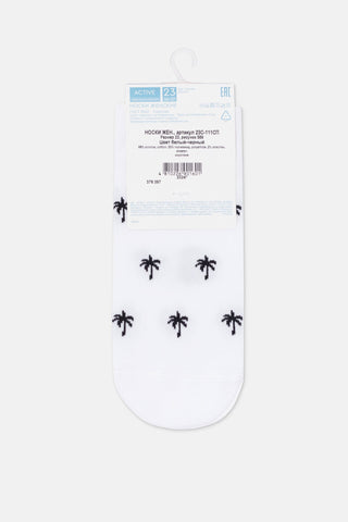 Cotton Ankle Socks Conte Active - 589 Palm Trees - By Baano