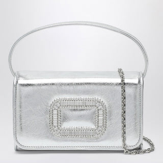 Silver Leather Micro Pilgrim Bag - By Baano