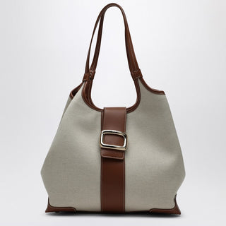 Viv Choc Medium Shopping Bag Natural Coloured - By Baano
