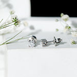 Brilliant Cut Diamond Stud Earrings in Prong Setting
