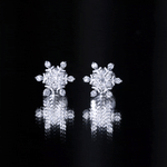 Moissanite Snowflake Stud Earrings for Her
