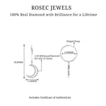 Certified Diamond Moon Drop Hoop Earrings