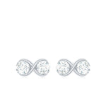 1.25 CT Certified Moissanite Infinity Stud Earrings