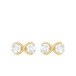 1.25 CT Certified Moissanite Infinity Stud Earrings