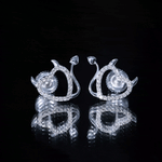 Round Diamond Devil Heart Earrings