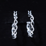 Braided Hoop Earrings with Certified Moissanite